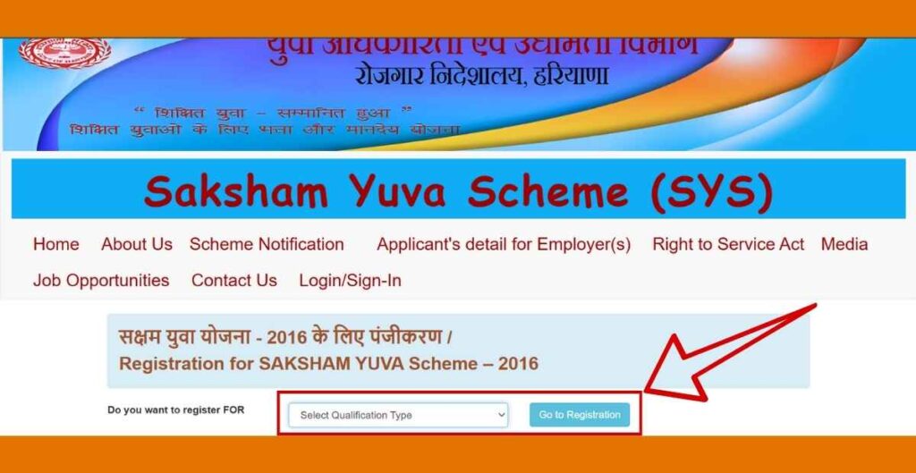 Haryana Saksham Yuva Yojana Official Registration Portal